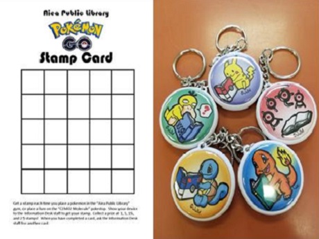 pokemon go stamp card keychains