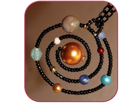 Solar system necklace