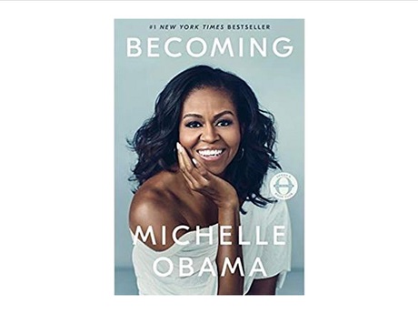 Color image of front cover of the book Becoming by Michelle Obama