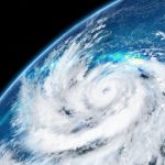 Satellite view of Hurricane Lane near the Hawaiian Islands