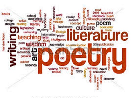 A graphic of the word"Poetry"