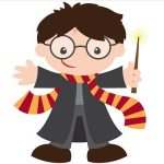 Harry Potter Clip Art with Wand