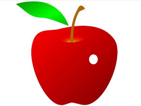 Apple with Hole Clip Art
