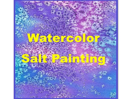 Watercolor salt painting image