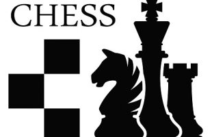 three chess pieces, text: "CHESS"