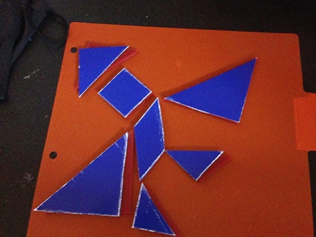 tangrams 7 blue shapes