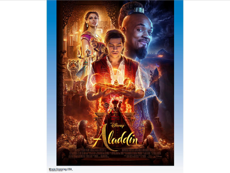Movie poster for Disney's 2019 live action Aladdin film