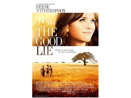 Movie Cover: "The Good Lie", three men walking towards a special tree