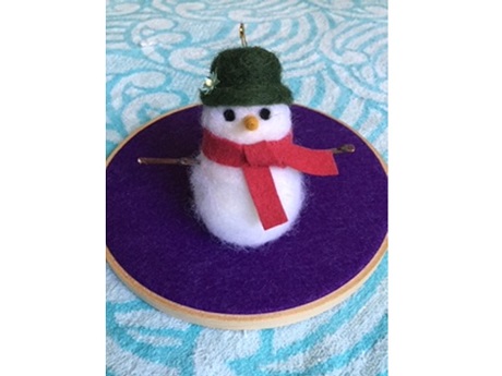 holiday needle felted person