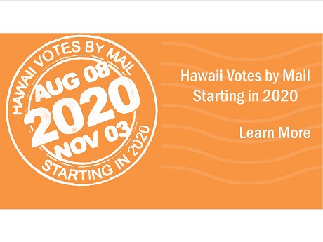 Hawaii Votes by Mail 2020 logo