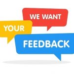 We Want Your Feedback graphic