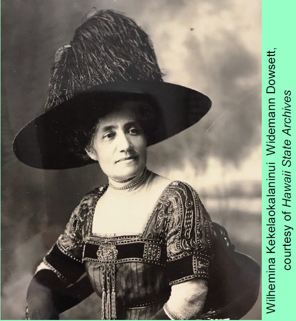 Wilhemina Kekelaokalaninui Widemann Dowsett Portrait courtesy of Hawai'i State Archives