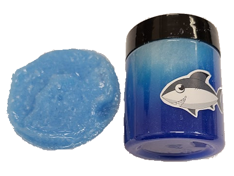 Sea Slime jar with shark sticker