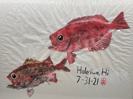 Sample of gyotaku fish print