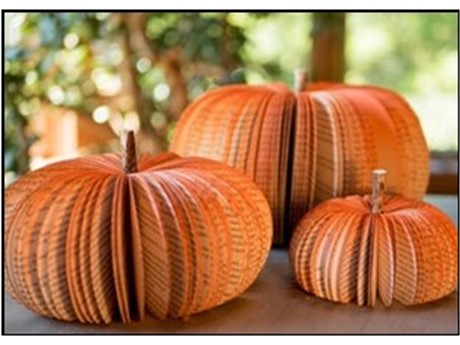 Pumpkins made from old books