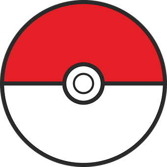 red and white pokeball