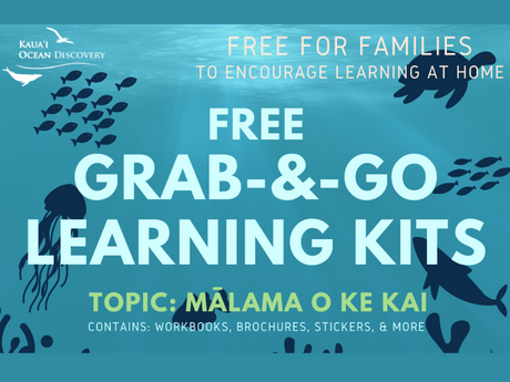 grab-&-go learning kits flyers with topic: MALAMA O KE KAI