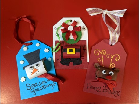 Three seasonal gift tags