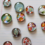 flower, stars, and owl stone magnets