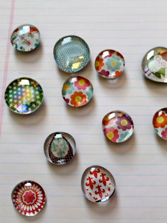 flower, stars, and owl stone magnets
