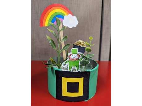 Art craft of leprechaun garden