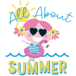 All About Summer with a young girl in water