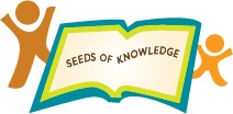 Book with "Seeds of Knowledge" text