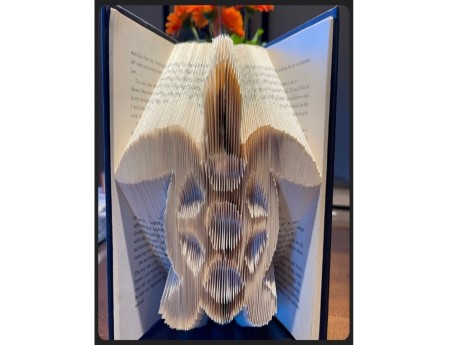 a turtle made from folded book