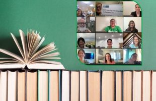 Hawaii Technology Academy check presentation of large print books for children