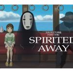 Young girl and spirts riding on a train.