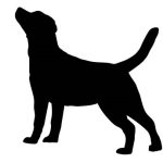 clipart silhouette of dog