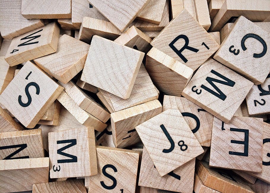 Scrabble letters scrambled