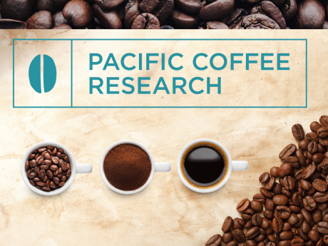 Pacific Coffee Research coffee cups coffee beans