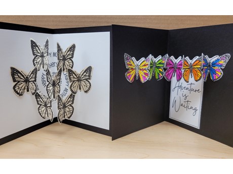 paper cards with butterflies