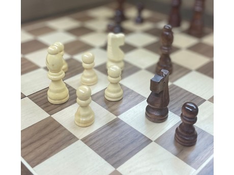 white and brown chess pieces on a chess board