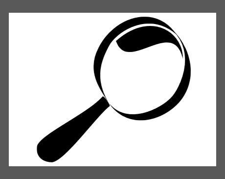 clipart black magnifying glass
