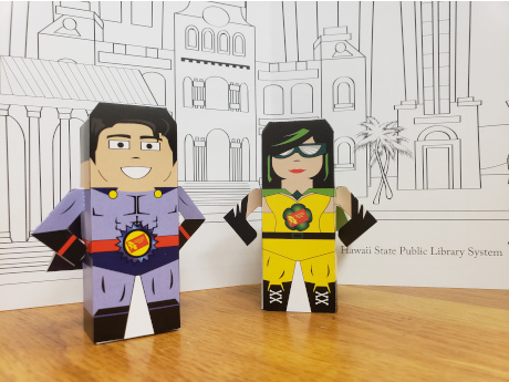Superhero paper craft from previous