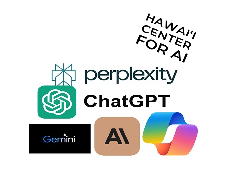 Hawaii Center for AI and images of AI tools