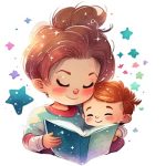 Mom and Child reading