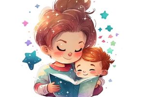 Mom and Child reading