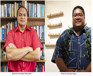two photographs of two professional men Tevita Kaili and Ulise Funaki