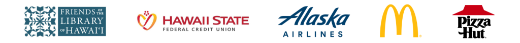 2024 Summer Reading Challenge sponsor logos: Friends of the Library of Hawai‘i, Hawaii State Federal Credit Union, Alaska Airlines, McDonald's, and Pizza Hut