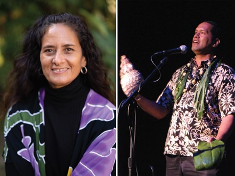 Images of Kumu Kehaunani Ka‘auwai and Kumu Wilmont Kahaiali‘i