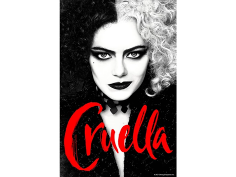 woman with white and black hair, Cruella
