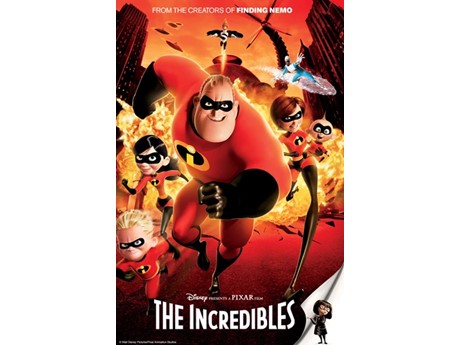 Incredibles Movie Poster featuring superheroes in masks