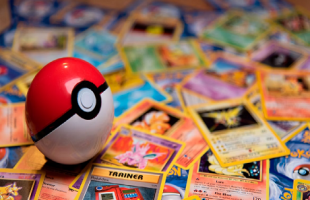 Pokeball with pokemon cards