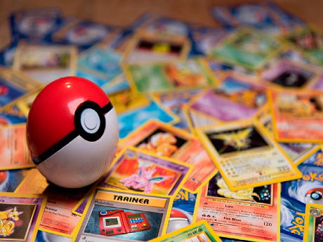 Pokeball with pokemon cards