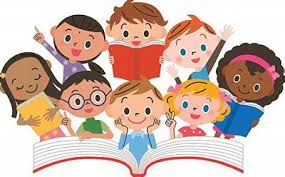 kids reading a giant book