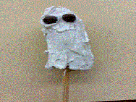 Halloween treat in the shape of a ghost