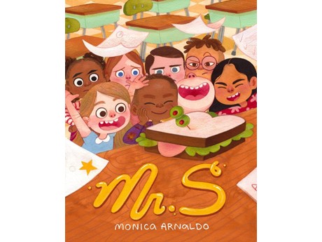 Book cover of schoolchildren laughing at a sandwich on a desk